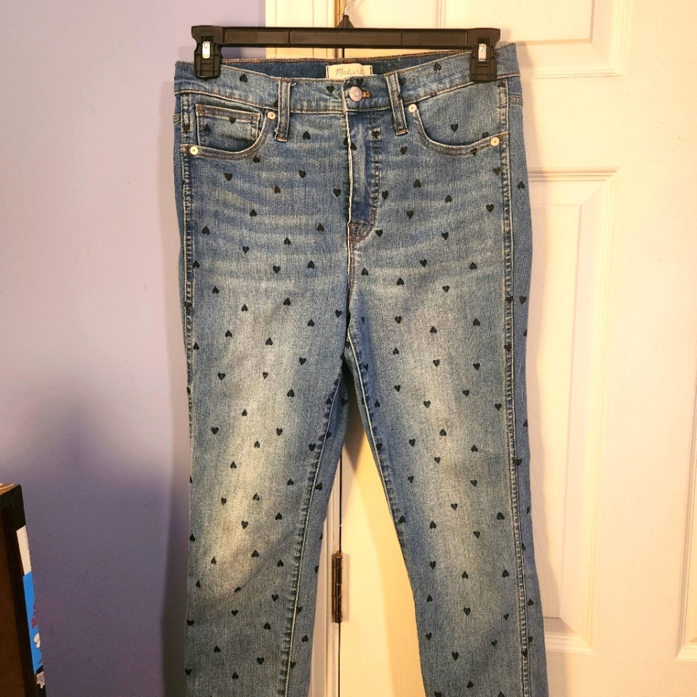 Madwell High Rise Skinny Jeans with 💙 detailing